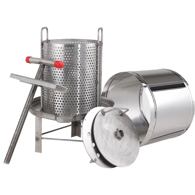 Manual Honey Press Machine Mesh Wax Press Machine Fruit Press Wine Making Stainless Steel Beekeeping Presser Tool Household