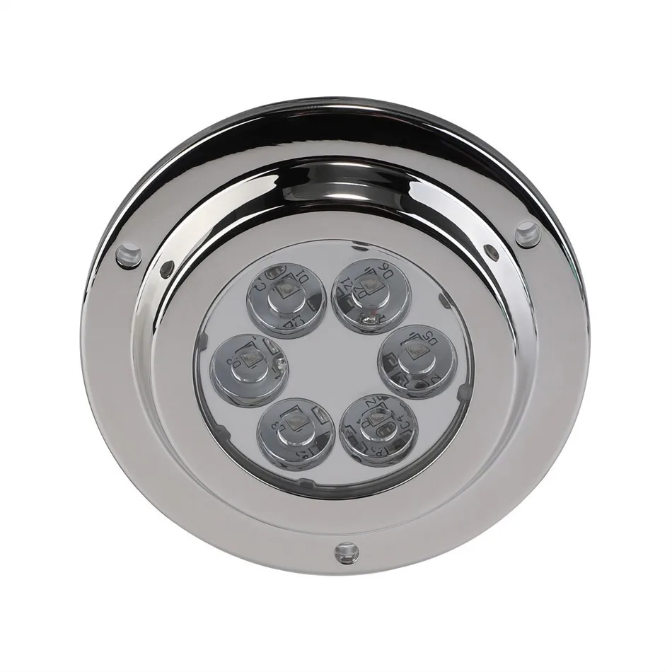316 Stainless Steel Polished Marine Underwater LED Light 12V 24V White Blue Boat LED Lights