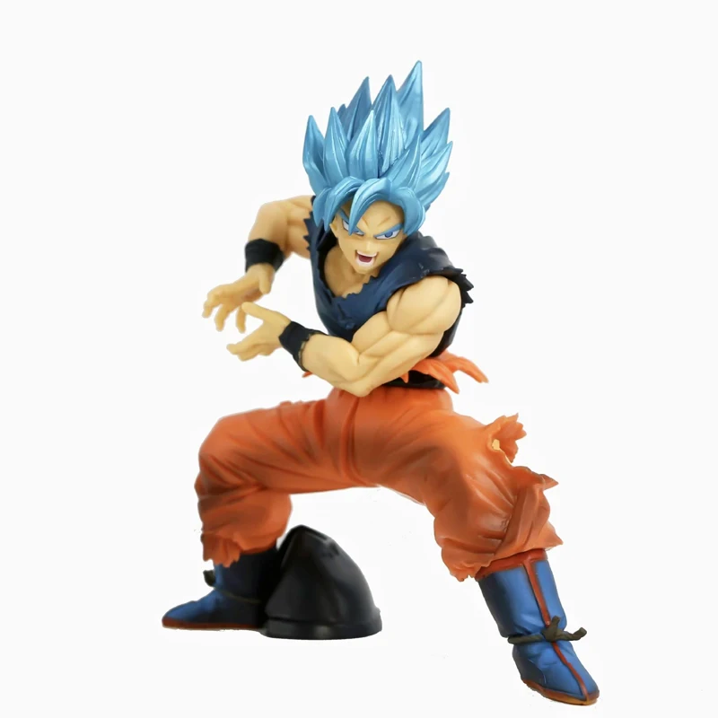 Popular anime 20cm anime DBZ super saiyan blue hair son goku action figure PVC collection model toy for gifts