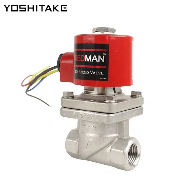 Japan YOSHITAKE Stainless Steel Solenoid Valve For Steam Air Water DP-100 AC110V AC220V Normally Closed  in stock RED MAN