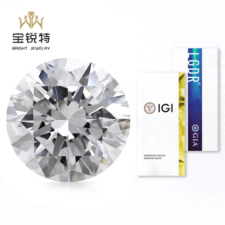 GIA Lab Grown Diamond 0.01-5 Carat White DEF VVS Synthetic HPHT Diamond Loose Cvd Diamond