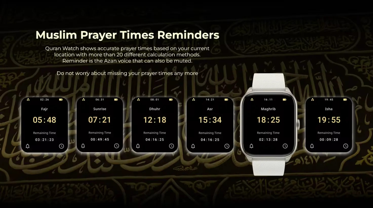 Фабричные Часы Alfajr AZAN часы qybla с компасом направление Молитвенное время цифровые исламские женские умные