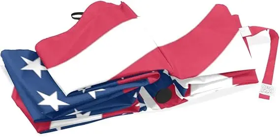 Recommended Style Favorable 190T Pongee UV Automatic Folding USA American Flag Umbrella for Adults