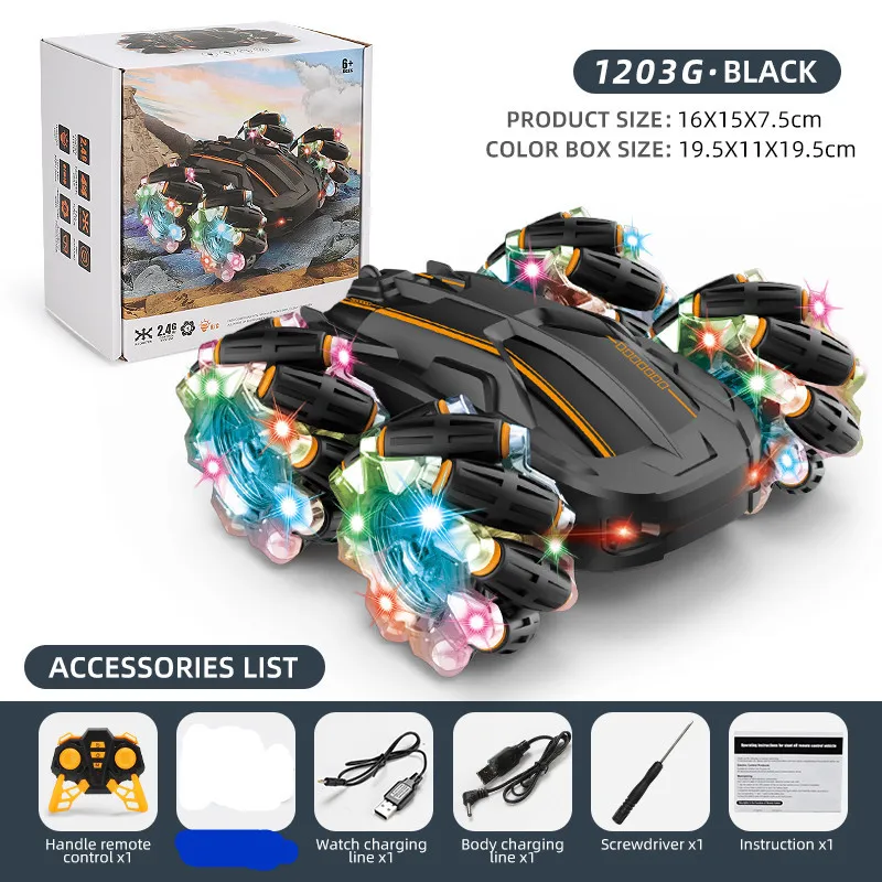 Light Horizontal Double-sided Racing Charging Climbing Children Toy Rc Off-road Electric Drift Remote Control Stunt Car