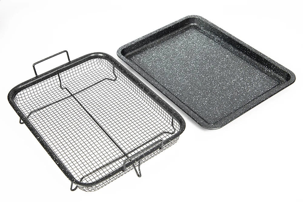 Smartpan Stainless Steel Crisper Tray Basket for Convection Oven, Baking Pan Perfect for the Grill, Dishwasher Safe