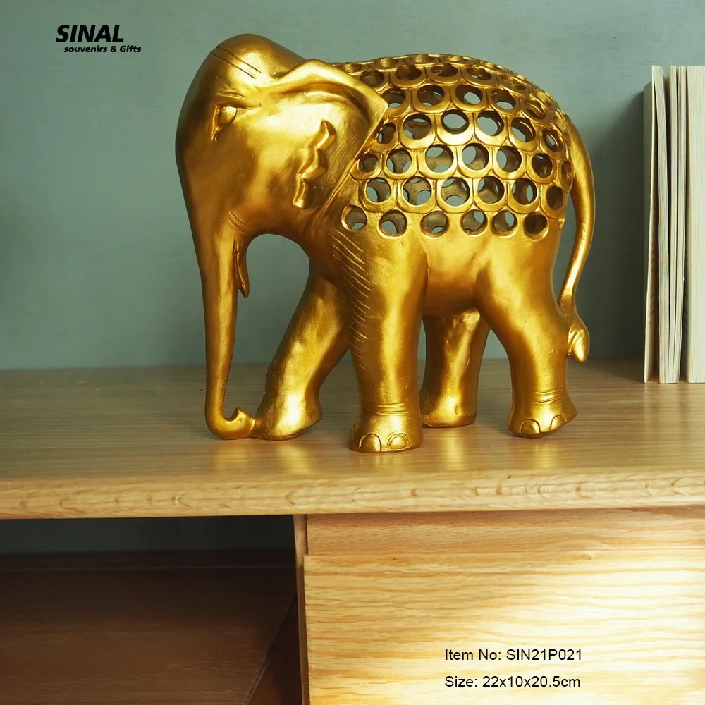 High Quality Resin Elephant Sculpture Creative Deco Hollow Out Ornaments Home Decoration Crafts Gift Elephant animal statue