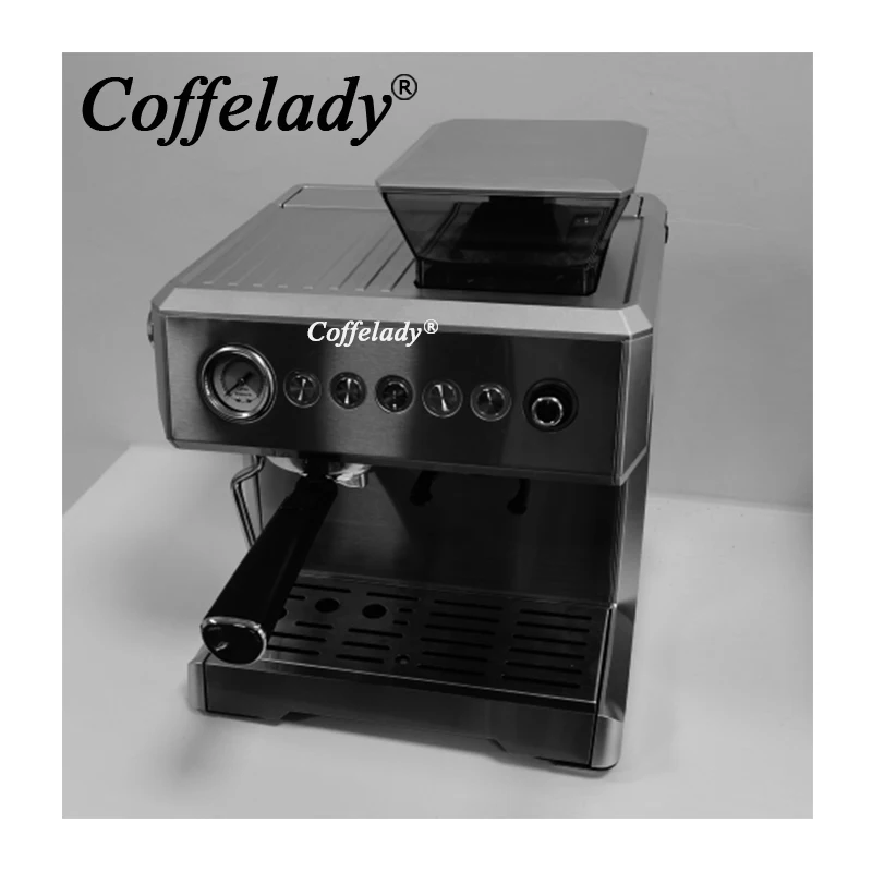 High pressure  electric  brew espresso coffee makers machine with grinder