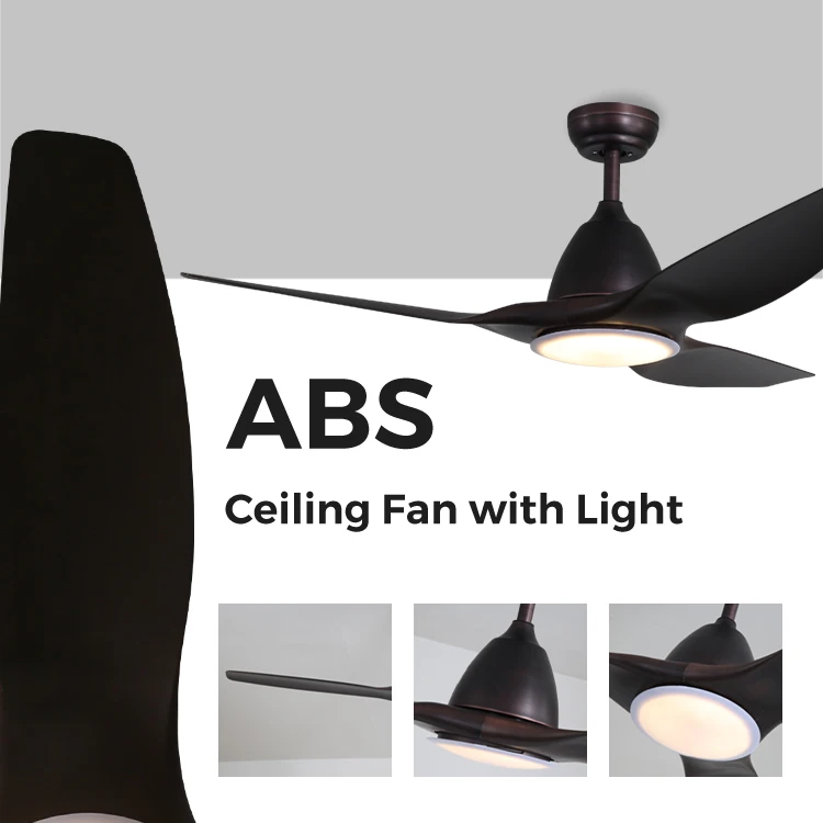 Modern Decorative Remote Control Ceiling Fans Bldc 52 Inch 5 Speed Abs Blades Living Room Ceiling Fan With Lights