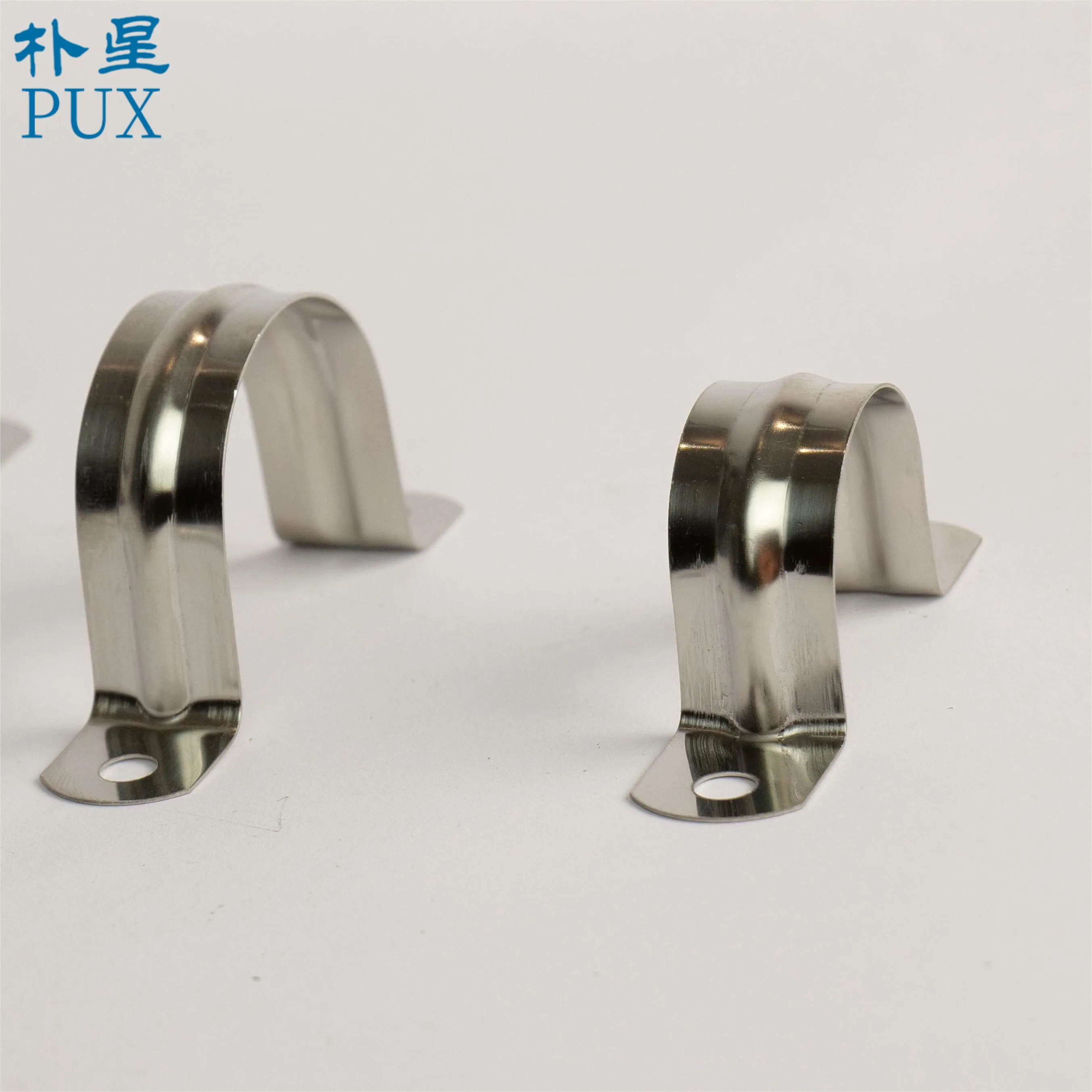 SS 201 304  bandwidth15mm thickness 0.5mm CPVC clamps for water lines Omega type saddle clamps M15 M20 M25 M30 for  pipe fitting