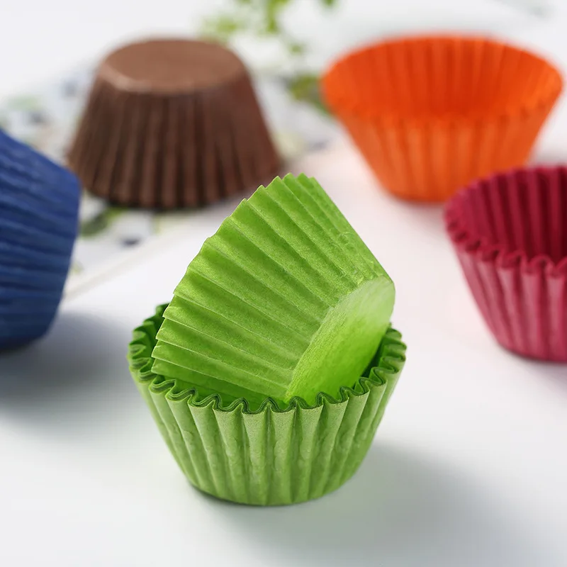 Полупрозрачная бумага для кексов легко снимается мягкие формочки маффинов