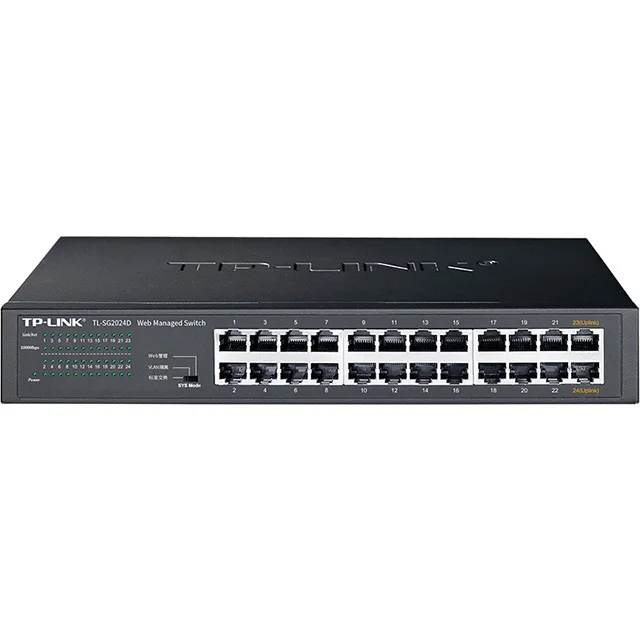 TPLINK TL-SG2024D 24-портовый полный гигабитный настольный веб-управления