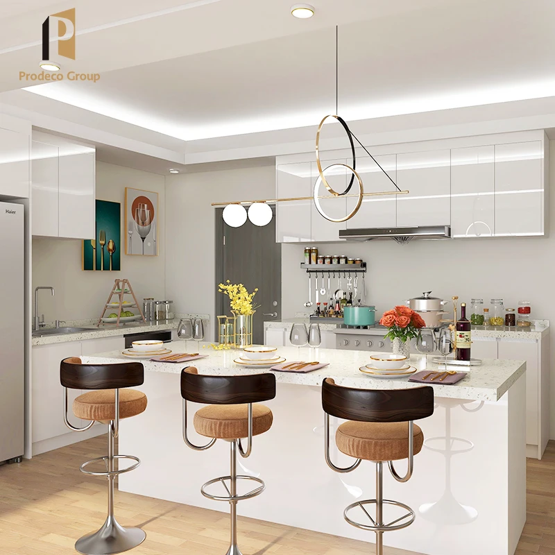 High Gloss Mdf Lacquer Kitchen Cabinet Set White Modern Kitchen Cabinets