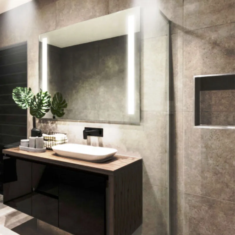 Hotel bath mirrors light mirrors 24*36/36*36 factory full UL CE touch switch anti-fog CCT 3 lights spiege bathroom led mirror