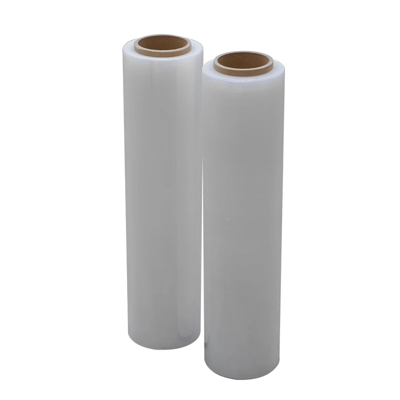 
70-80gauge LLDPE hand stretch film clear wrapping film clear pallet film 