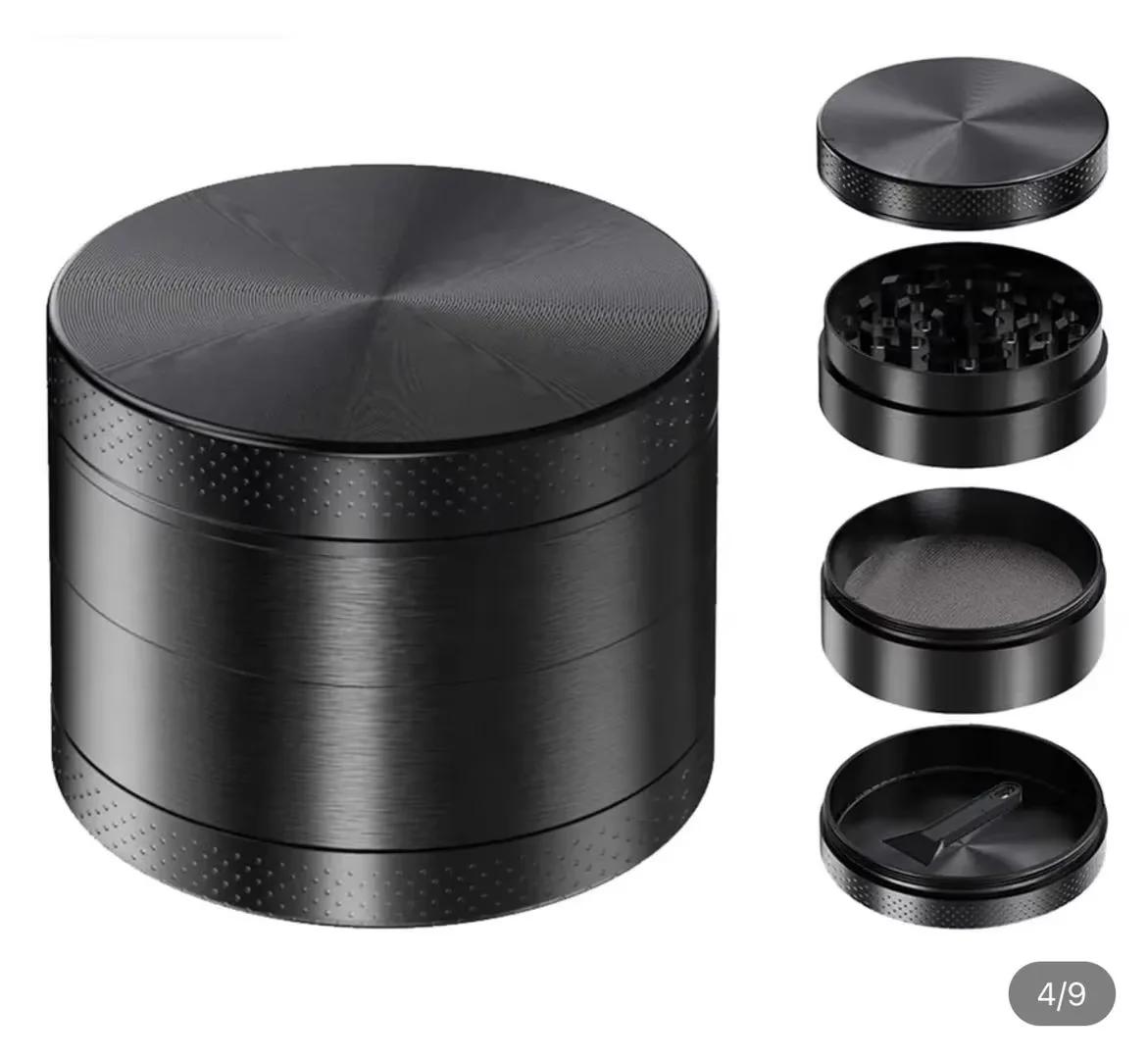 2024 Classic Custom Logo 40 50 55 63mm 3 and 4 Parts Zinc Tobacco Herb Grinder Cheap High Quality Metal Herb Grinder