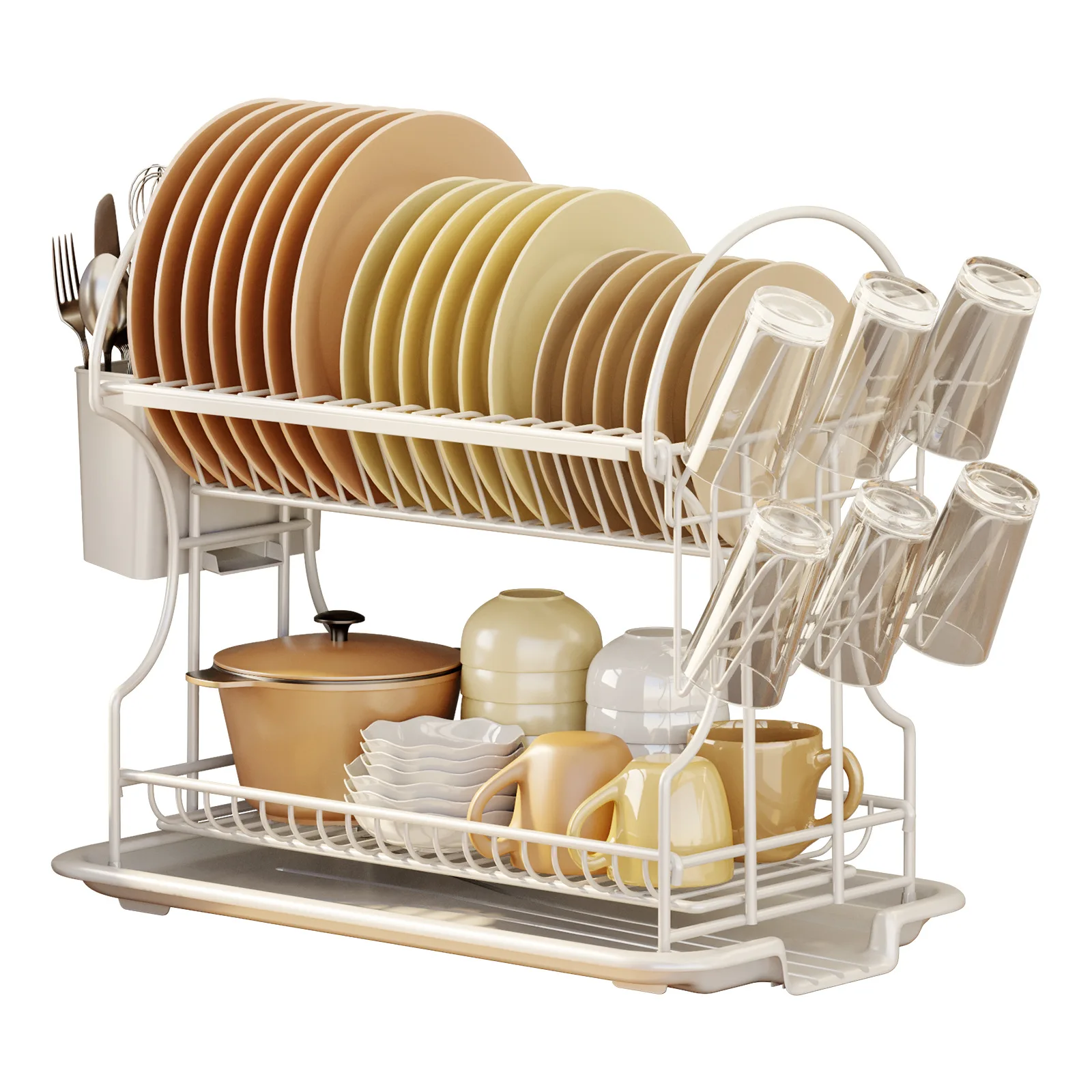 Manufacturers direct sales of dishes bowl tray storage rack drain rack household multi-functional storage rack for kitchen