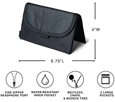 Magnetic Buddy Pouch Beltless Running Pouch Waist Bag for Running Fitness Workouts and Traveling