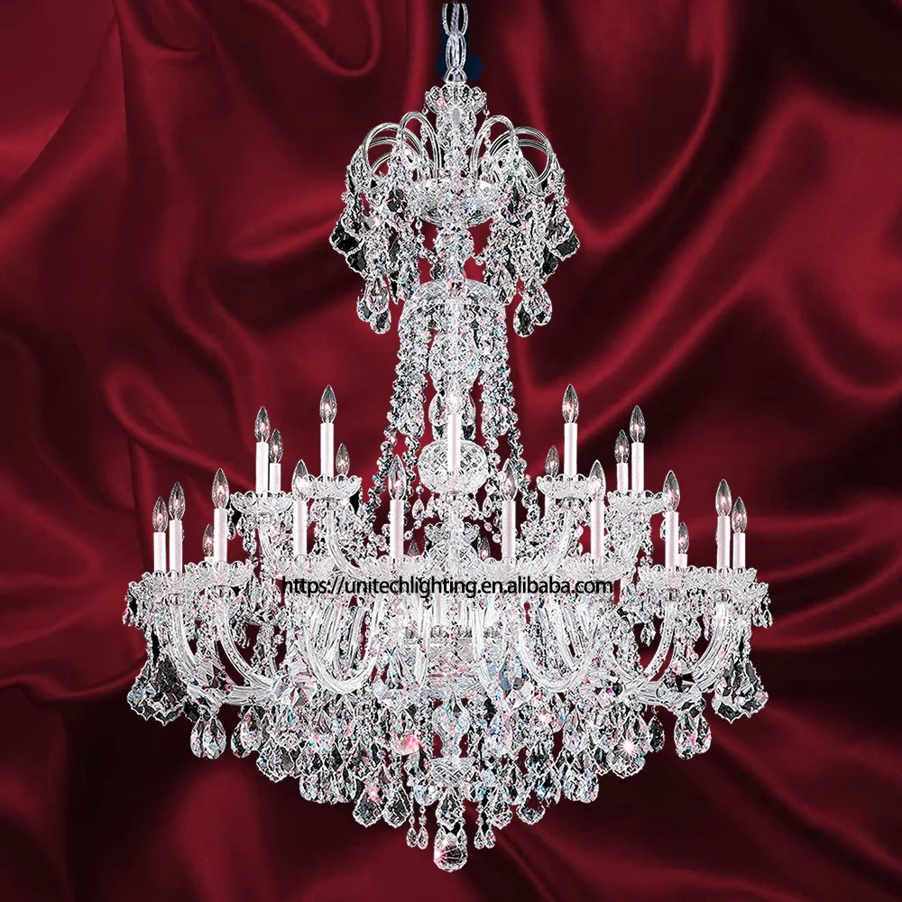 65 heads 4 tiers 160cm big large hotel crystal maria theresa chandelier bohemia lustre lights candelabra lampadari cristal lamp