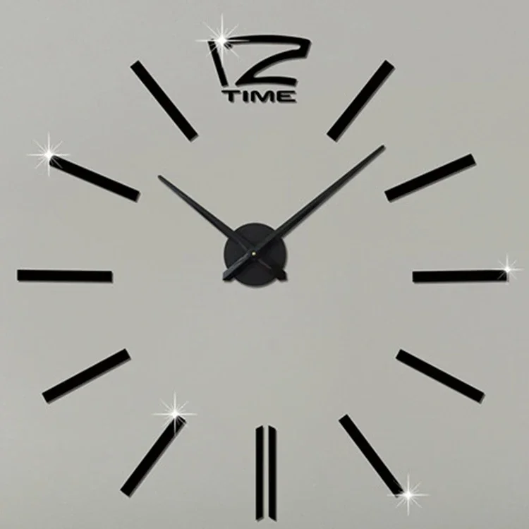 New Design Online Best Seller Home DIY Decor Modern Eco-friendly Bedroom 3D Mirror Wall Sticker Decoration Clock