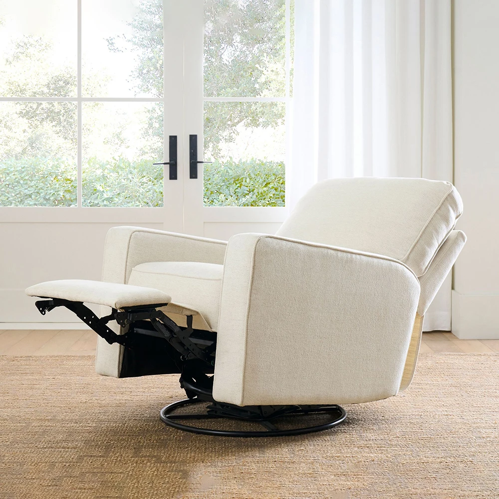 OEM Living Room Electric Recliner Chair Comfort Square Arm Upholstered Power Swivel Glider Recliner Sofa