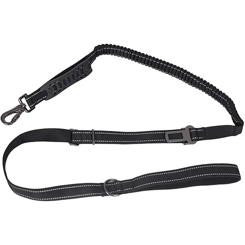 Сверхпрочный нейлоновый выдвижной ремень для дрессировки домашних животных с двумя ручками для собак, эластичная веревка, противоскользящая подкладка, ремень безопасности