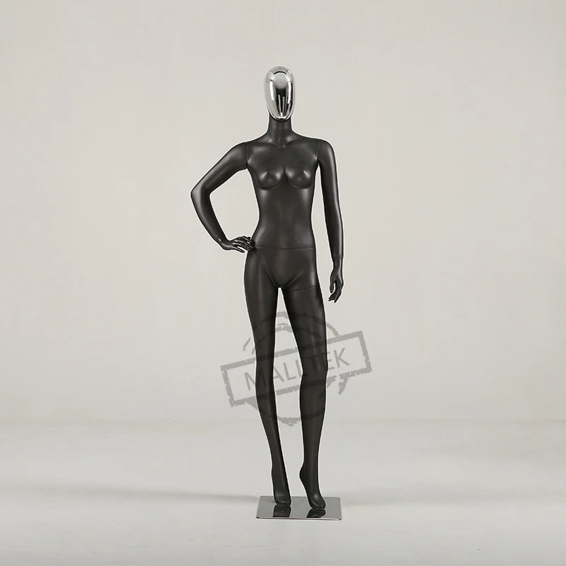 Fashion Electroplated face fiberglass Female Mannequin Full-Body Model