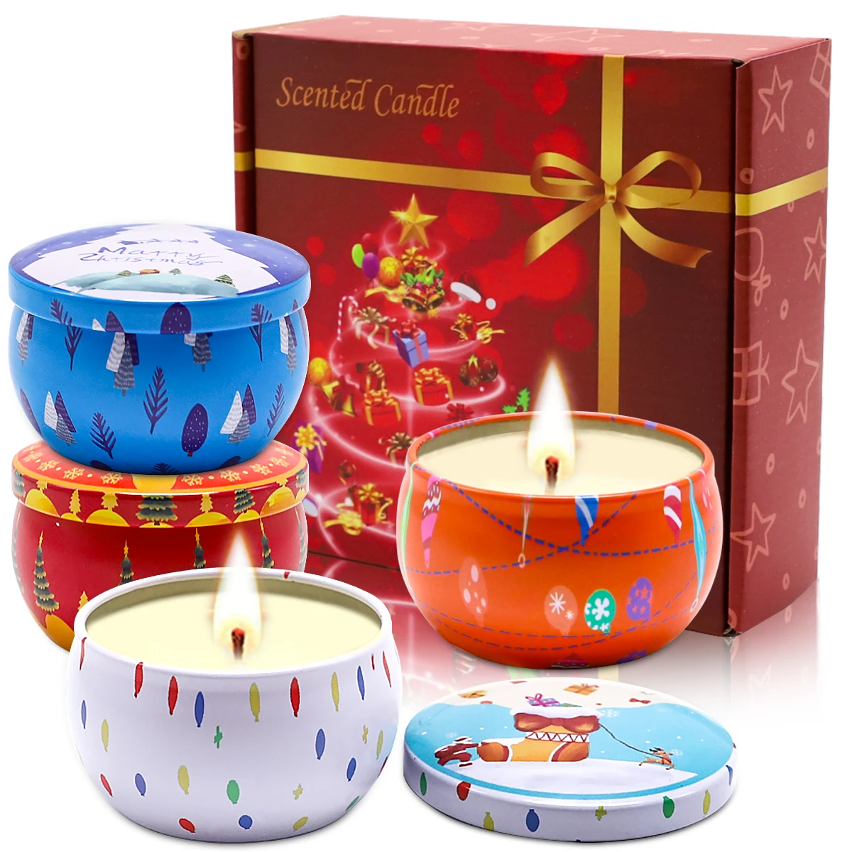 Customized Logo Style Aromatherapy Wholesale Scented Jar Candles Christmas Scented Candles,Candle Custom