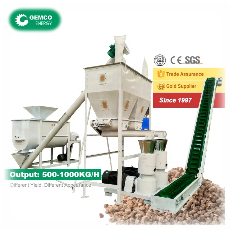 Small Cattle Chicken Animal Poultry Feed Pellet Making Machine for Manufacturing,Broiler,Pig,Livestock Feed Fodder,Alfalfa Grass