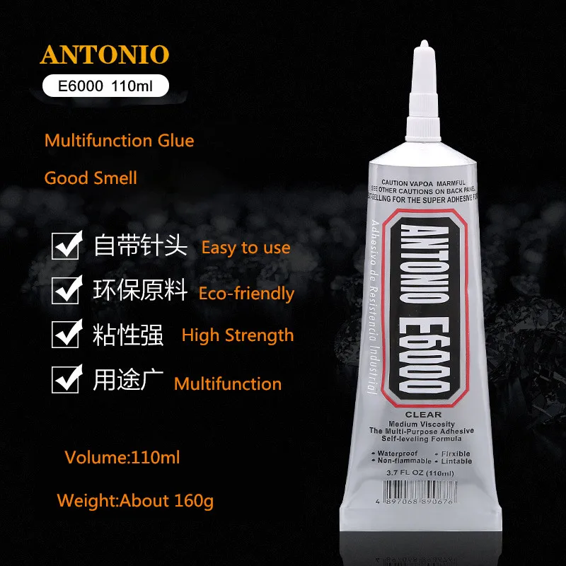 
110ml Industrial Liquid E6000 Super Glue Strong Adhesive For Diy Diamond Painting Cloth Metal Fabric Rhinestones Crystal Glass 