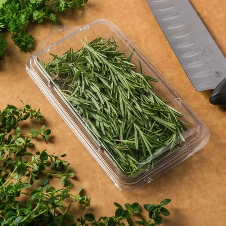 Пользовательский блистер прозрачная пластиковая упаковка свежий травяной раскладушка