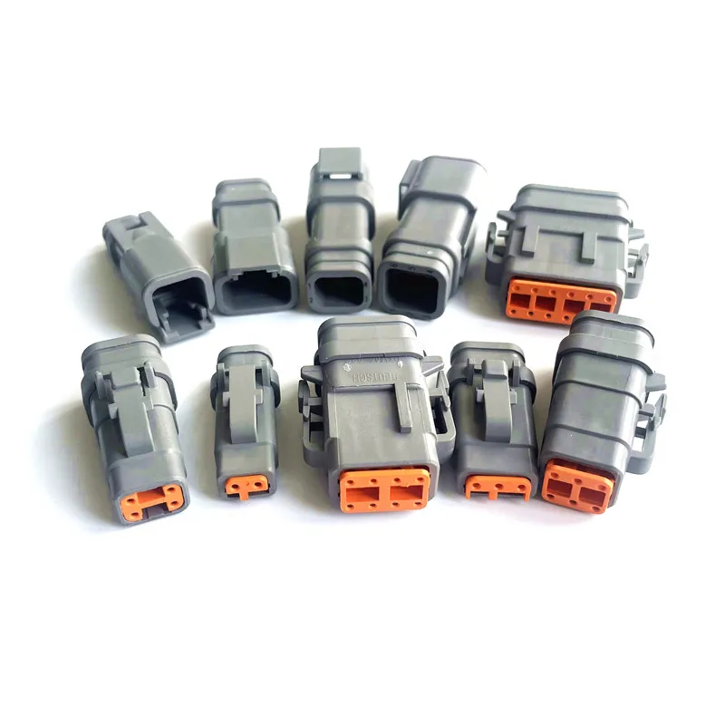 8 Pin Deutsch DTM male female Auto Waterproof Wire Connector Grey Socket Plug DTM06-8S-E007 DTM06-6S DTM04-6P ATM06-6S ATM04-6P