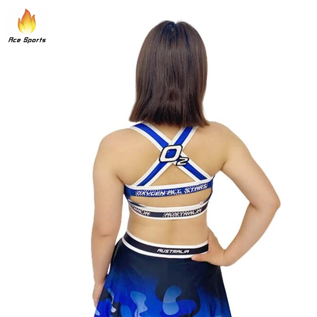 Canada Cheerleader Good Quality Costume Sports Bra Tight Sports Shorts Cheer Practice Wear With Full Sublimation Printing