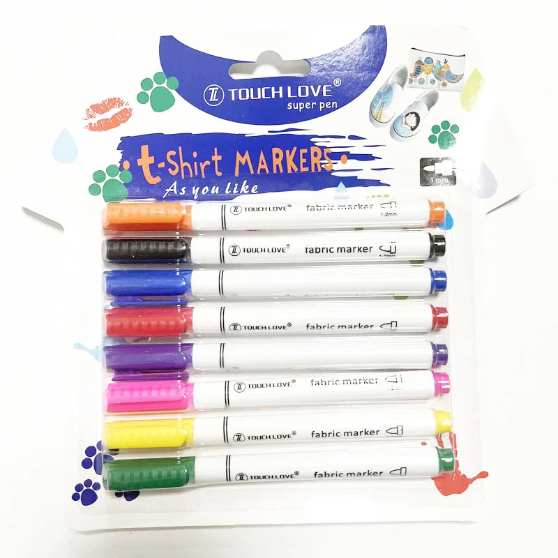New Arrival Customize Your Own Brand Available 1mm Writing Width Round Toe Tip T-shirt Markers