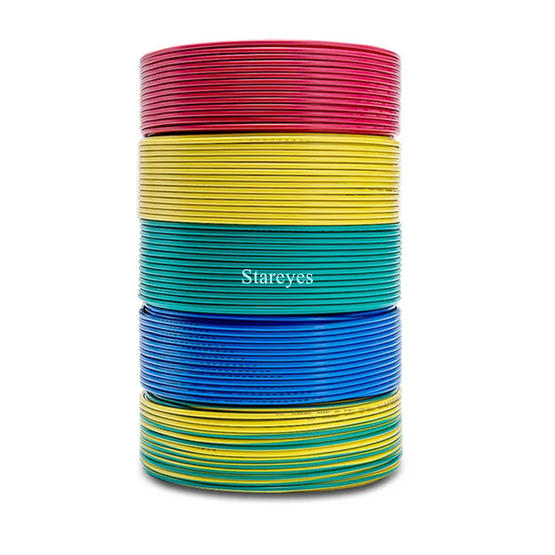 100 meters BVR Oxygen free copper Multicore core wire PVC Flame Retardant wire Electric cable 1 2 4 5 7 10 13 15 17 18 AWG