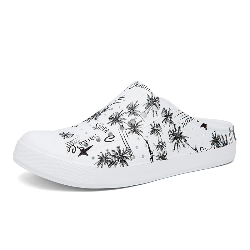 Custom Logo fashion beach Sandals shoes for men Original design printing Clogs anti slip breathable Outdoor men slippers