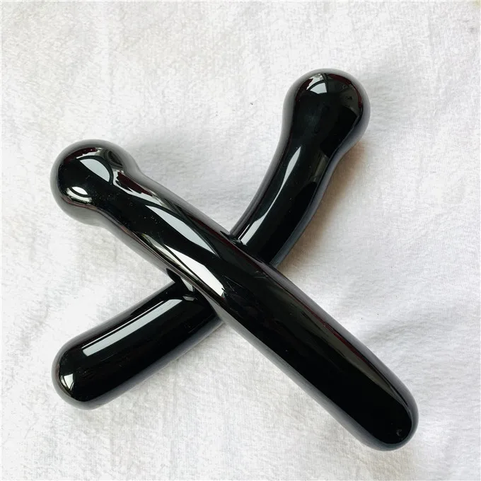 High Quality Natural Stone Yoni Healing Quartz Crystal Black Obsidian Massage Wand