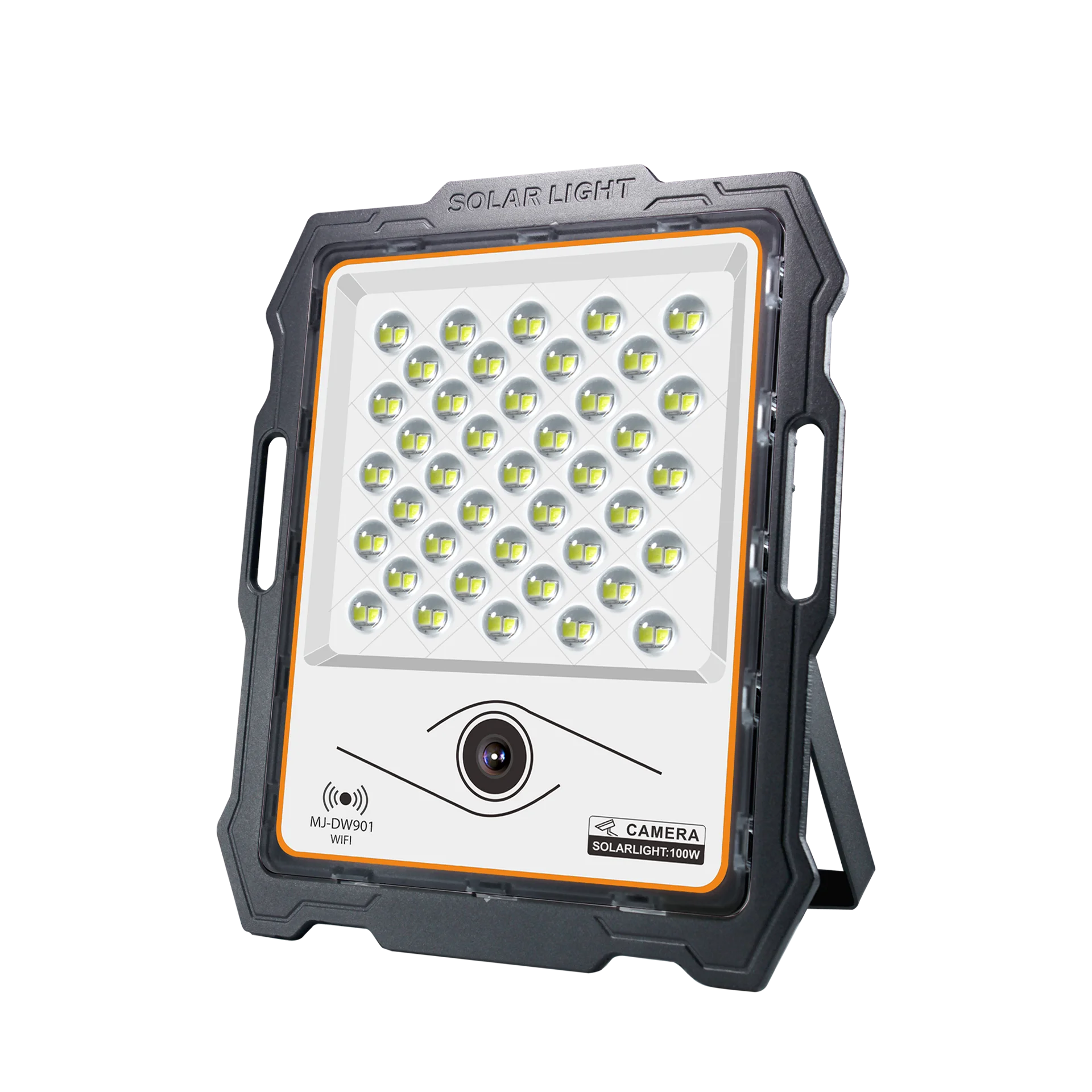 Solar LED Flood Light 100W 200W 300W 400W with CCTV Camera Panel System for Indoor Outdoor Wall Garden Yard Street Park Lighting