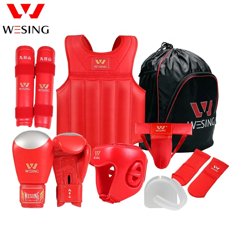 Wesing wushu sanda набор из 8 предметов Защитное снаряжение комплект оборудования боксерское