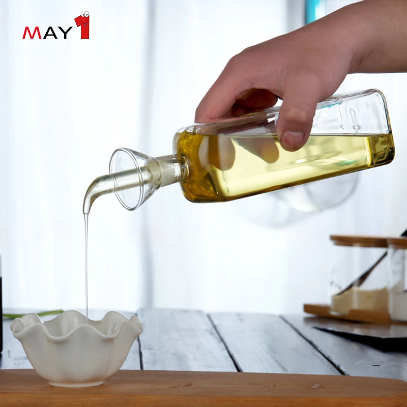 
Heat Resistant Borosilicate Olive Oil And Vinegar Sauce Dispenser 