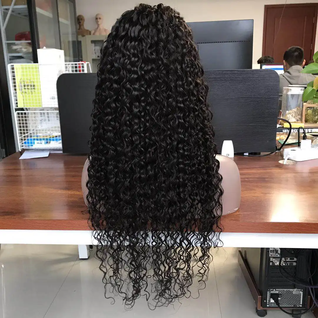 
150% Density human hair weave lace wig, 13x6 lace front human hair premium wig long, jerry curl wig human hair 