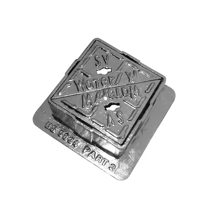 Square Ductile Iron Fire Hydrant Surface Box with Chains