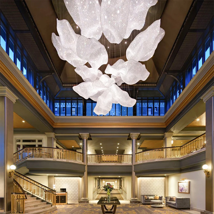 modern simple style custom project show room banquet hall villa luxury led chandelier lamp