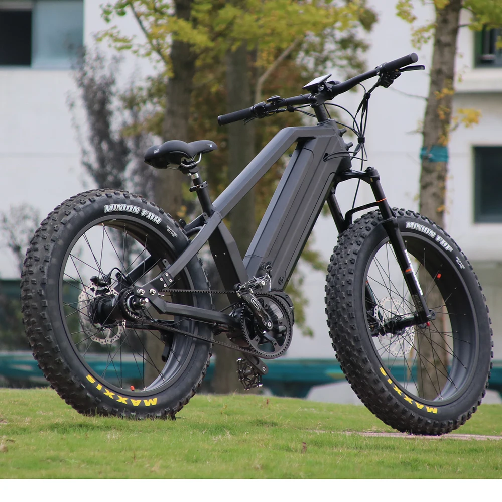 Электрический велосипед Bafang G510 средний двигатель два аккумулятора ременной привод толстая шина электровелосипед