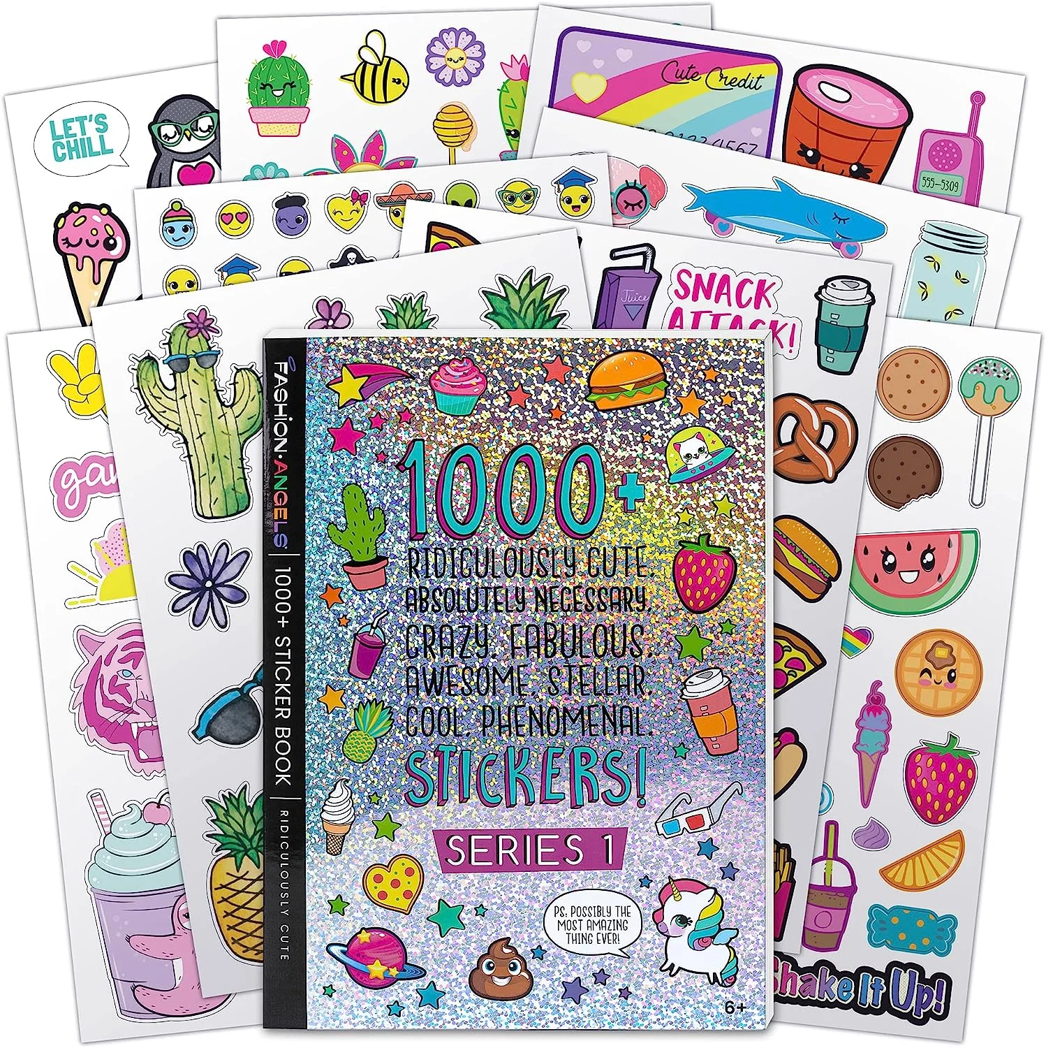 DESEN Ridiculously Cute Stickers for Kids - Fun Craft Stickers for Scrapbooks, Planners, Gifts and Rewards, 40-Page Sticker