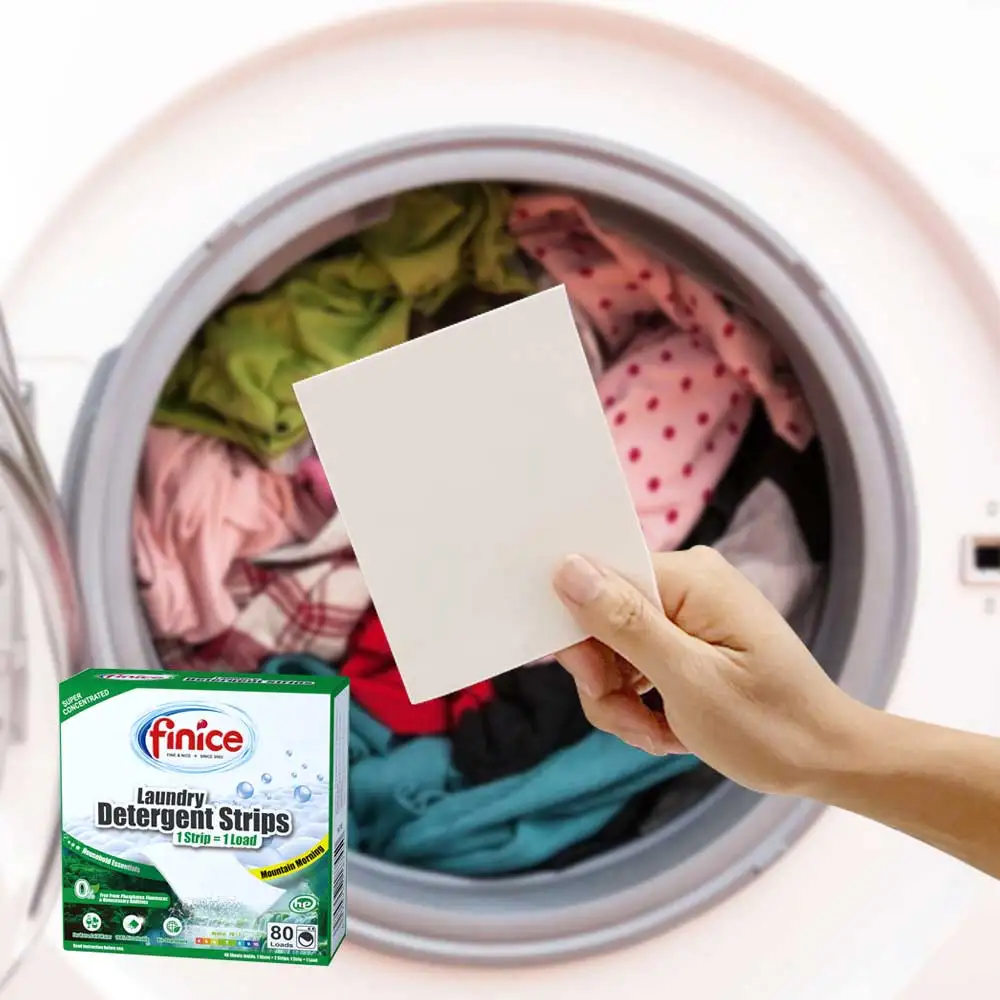 China Best Wholesale Super Condensed Laundry Detergent Sheets detergent strips