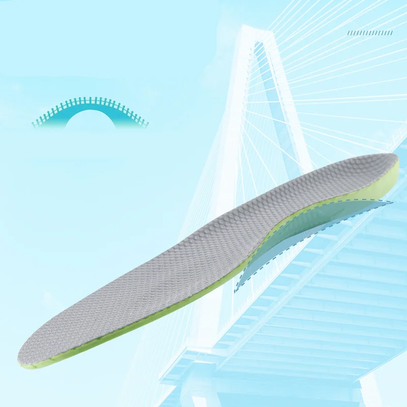 Poron Shock-absorbing Comfortable Sweat-absorbing Non-slip Sports Running Insoles Comfortable 35-46 Yards Can Be Cut Insoles