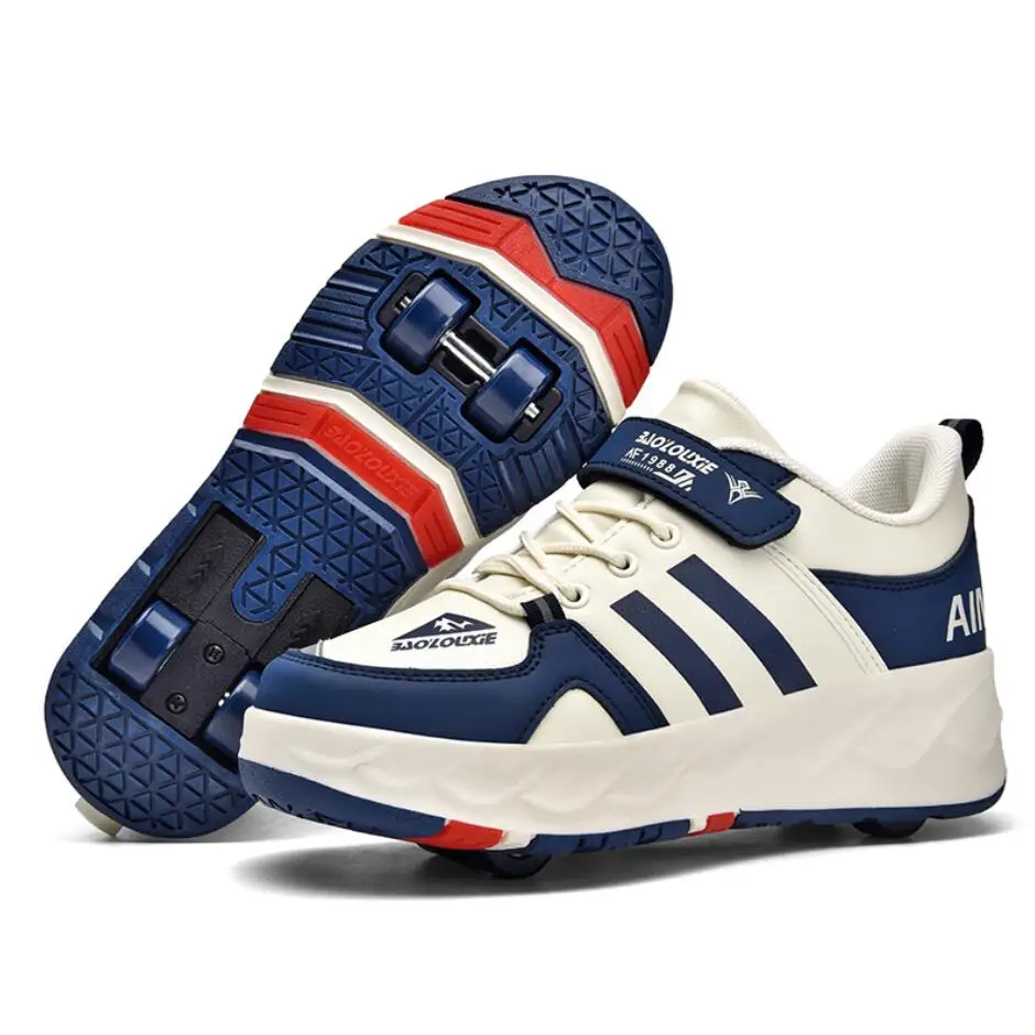 kick out roller skate shoes with 4 wheels