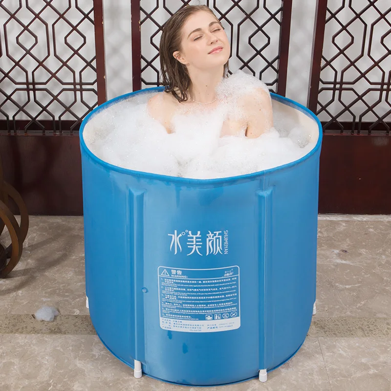 Home SPA Folding Portable PVC Bathtub For Adults