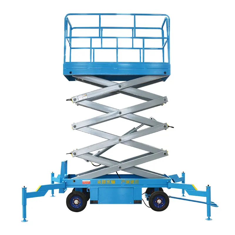 Qiyun Kinglift Cheap Price Hydraulic Aerial Work Platform Mobile Electric Scissor Lift 2100*1230MM Table Size Customized 4m-18m