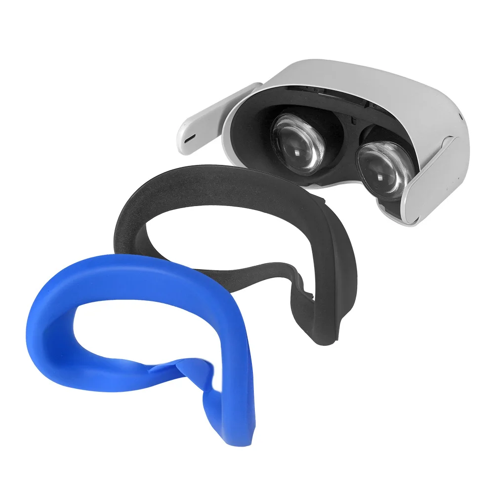 
Spot suitable for Oculus quest 2 VR sweatproof, breathable and comfortable replaceable silicone mask protective cover 